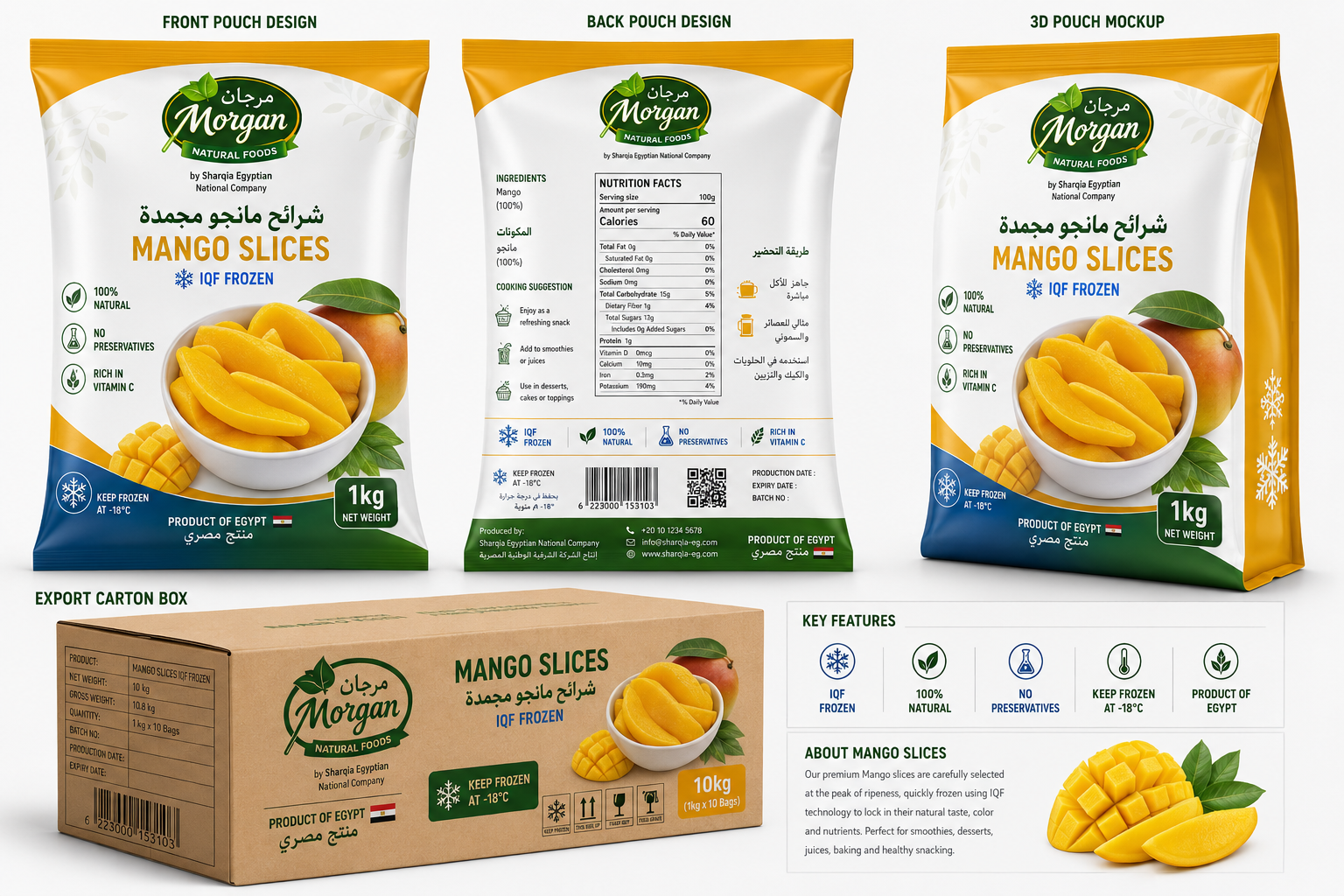 Frozen Mango Slices